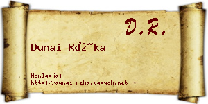 Dunai Réka névjegykártya