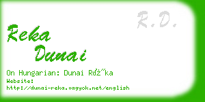 reka dunai business card